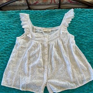 Lucky Brand white eyelet tank top
